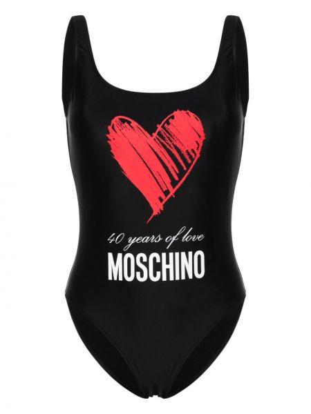 Plavky s potiskem Moschino černé