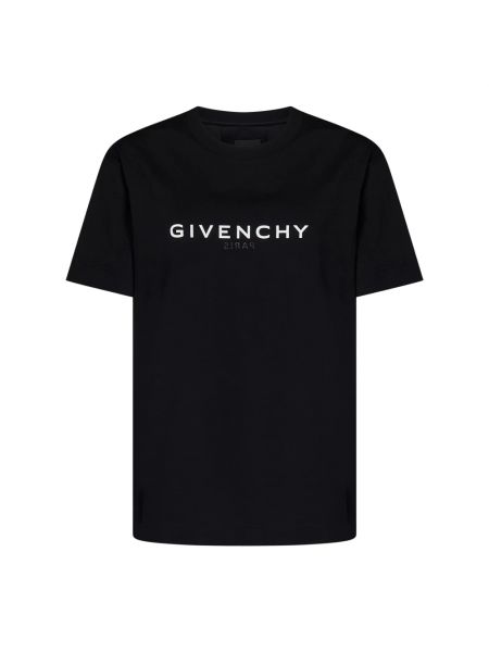 Top di cotone con stampa in jersey Givenchy nero