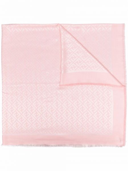 Шелковый шарф Fendi, розовый