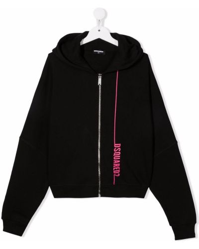 Zip hettegenser for jenter Dsquared2 Kids svart