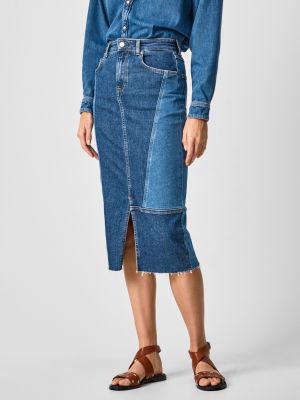 Džínsová sukňa Pepe Jeans modrá
