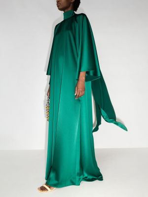 Vestido largo drapeado Rasario verde