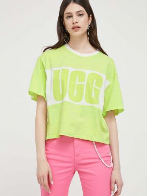 Памучна тениска Ugg зелено