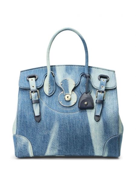 Τσάντα shopper Ralph Lauren Collection μπλε