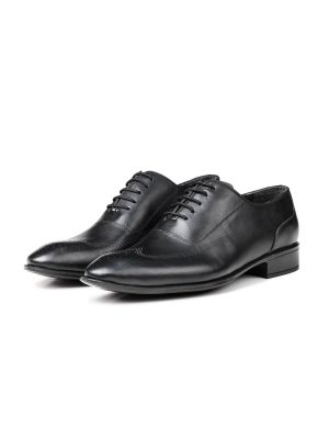 Nėriniuotos iš natūralios odos oksfordo batai su raišteliais Ducavelli juoda