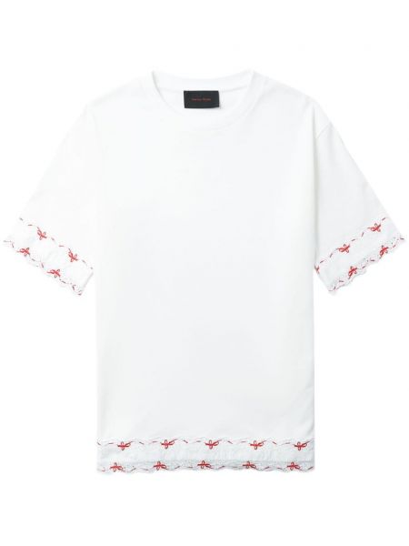 Čipkované bavlnené tričko Simone Rocha