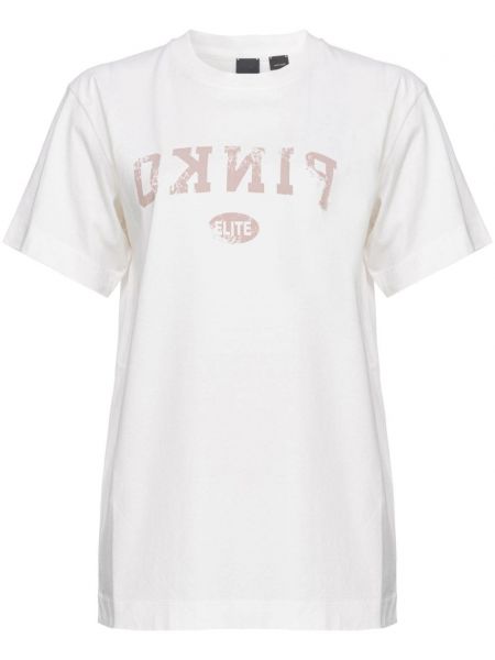 Памучна тениска Pinko бяло