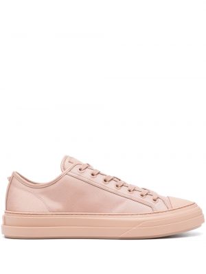 Sneakers με κορδόνια με δαντέλα Valentino Garavani ροζ