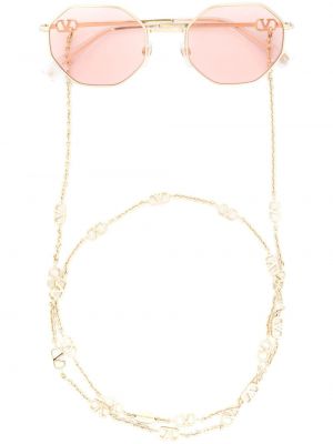 Lunettes de soleil à motif géométrique Valentino Eyewear rose