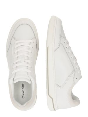 Sneakerși cu șireturi din dantelă Calvin Klein alb