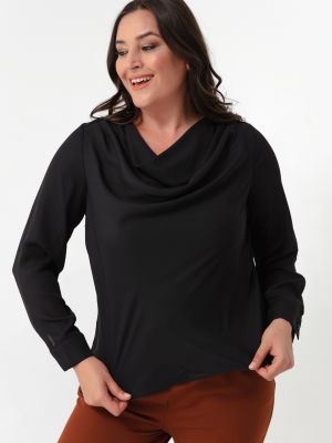 Плисирана блуза Lafaba черно