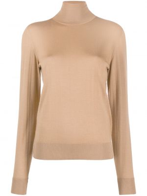 Jersey de cuello vuelto de tela jersey Dolce & Gabbana marrón