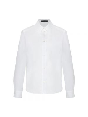 Biała koszula w jednolitym kolorze Drykorn