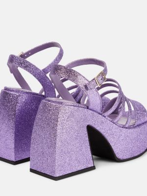 Sandales à paillettes à plateforme Nodaleto violet