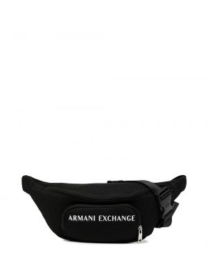 Mesh trykt midjebelte Armani Exchange svart