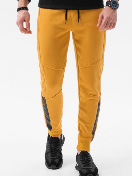 Спортивные штаны на молнии с карманами Ombre желтые