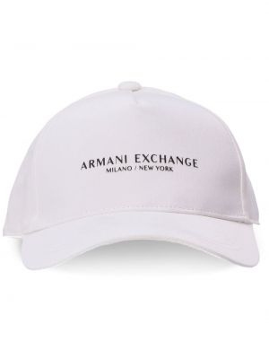 Raštuotas medvilninis kepurė su snapeliu Armani Exchange