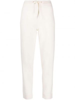 Pantaloni sport din cașmir Cashmere In Love alb