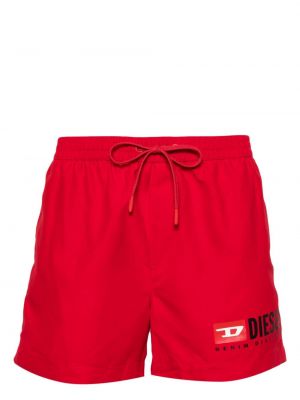 Pantaloni scurți cu imagine Diesel roșu