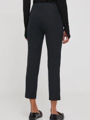 Přiléhavé kalhoty s vysokým pasem Lauren Ralph Lauren černé