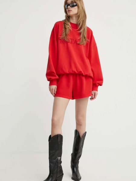 Бавовняний светр з аплікацією Rotate червоний