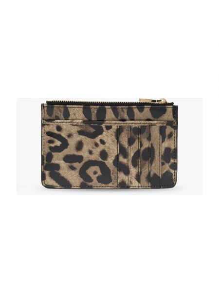 Bolsa de cuero con estampado leopardo Dolce & Gabbana