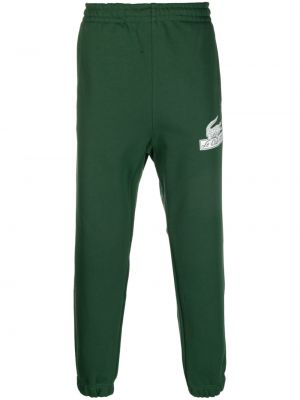 Спортни панталони с принт Lacoste зелено