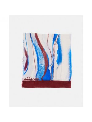 Bufanda de viscosa con estampado con estampado abstracto Abbacino azul