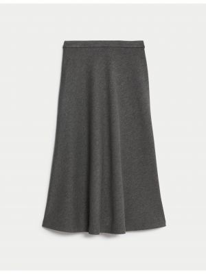 Midi sukně Marks & Spencer šedé