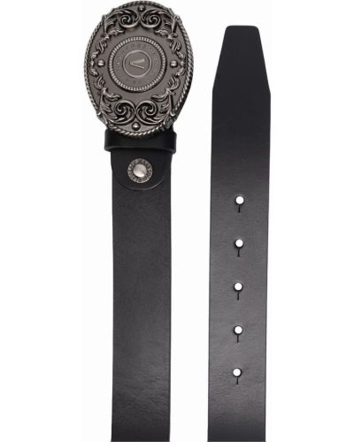 Cinturón con hebilla Versace Jeans Couture negro