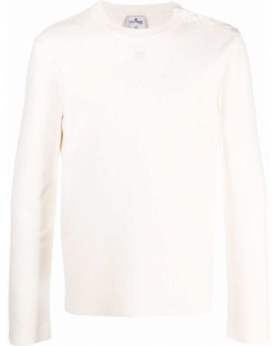 Jersey con botones de tela jersey Courrèges blanco