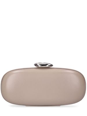 Bolso clutch de cuero Michael Kors Collection gris