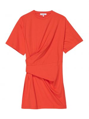 Трикотажное платье мини с драпировкой Frame красное