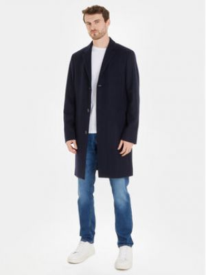 Manteau en laine Calvin Klein bleu