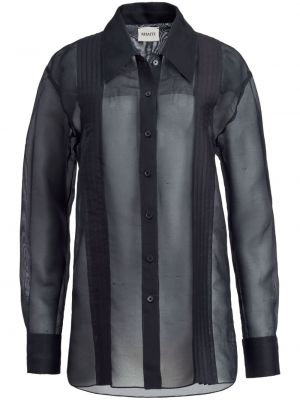 Caurspīdīgs krekls Khaite melns