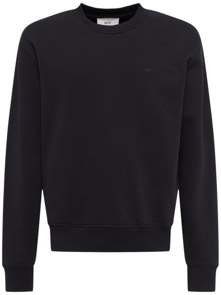 Crewneck sweatshirt i bomull Ami Paris svart