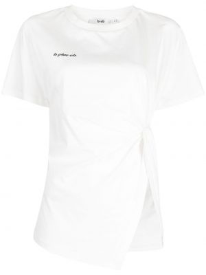 Asymetrické bavlněné tričko B+ab bílé