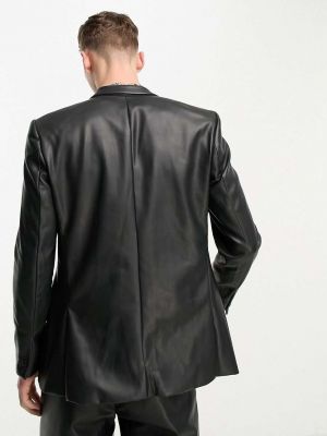 Кожаный пиджак из искусственной кожи River Island