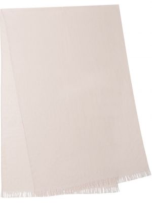 Bufanda con flecos de tejido jacquard Prada blanco