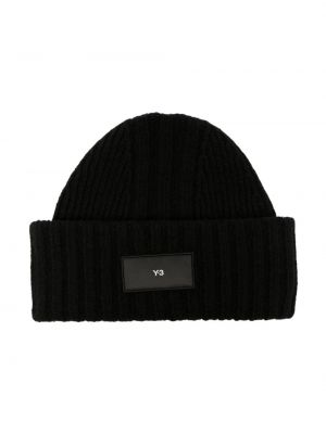 Dzianinowa czapka Y-3 czarna