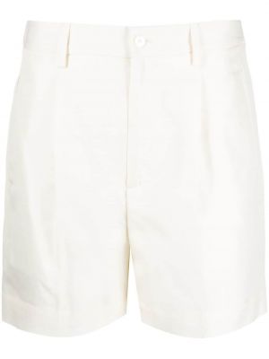 Shorts taille haute drapées Ralph Lauren Collection blanc