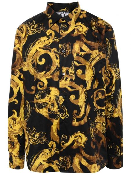 Bavlnená rifľová košeľa s potlačou Versace Jeans Couture
