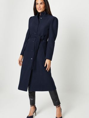 Шерстяное пальто Wallis синее