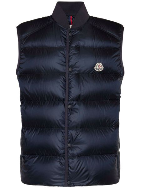 Väst i nylon i dun Moncler blå