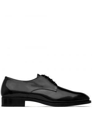 Chaussures oxford en cuir vernis Saint Laurent noir