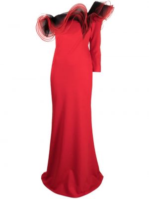Večerné šaty s volánmi Ana Radu červená