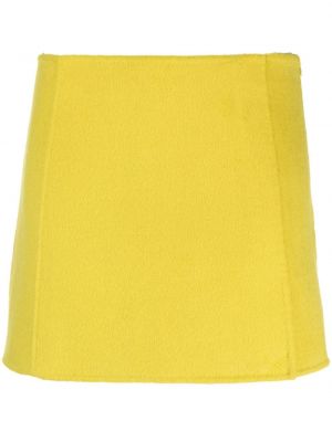 Μάλλινη φούστα mini P.a.r.o.s.h. κίτρινο