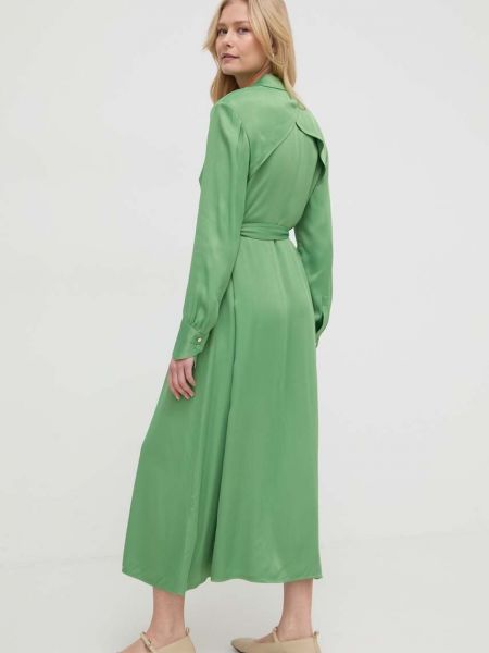 Oversized midi šaty Boss zelené