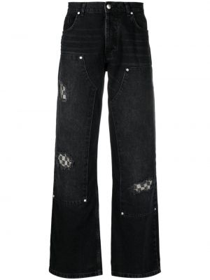 Distressed straight jeans Misbhv schwarz