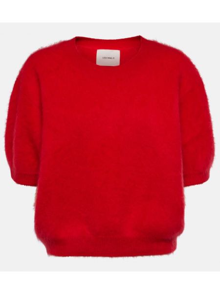 Jersey de cachemir de tela jersey con estampado de cachemira Lisa Yang rojo